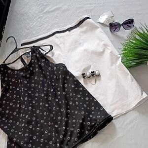 Lily Black and White Midi Skirt